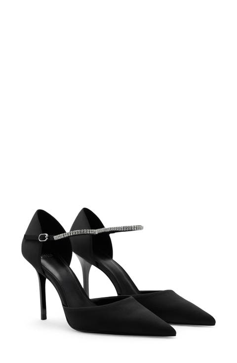 Strappy Heeled Pump with Rhinestones (Women)