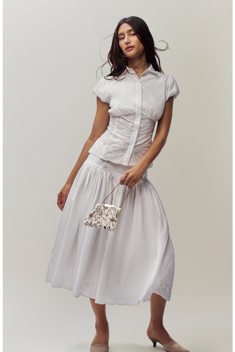 Rinka Embroidered Blouse, Alternate, color, White