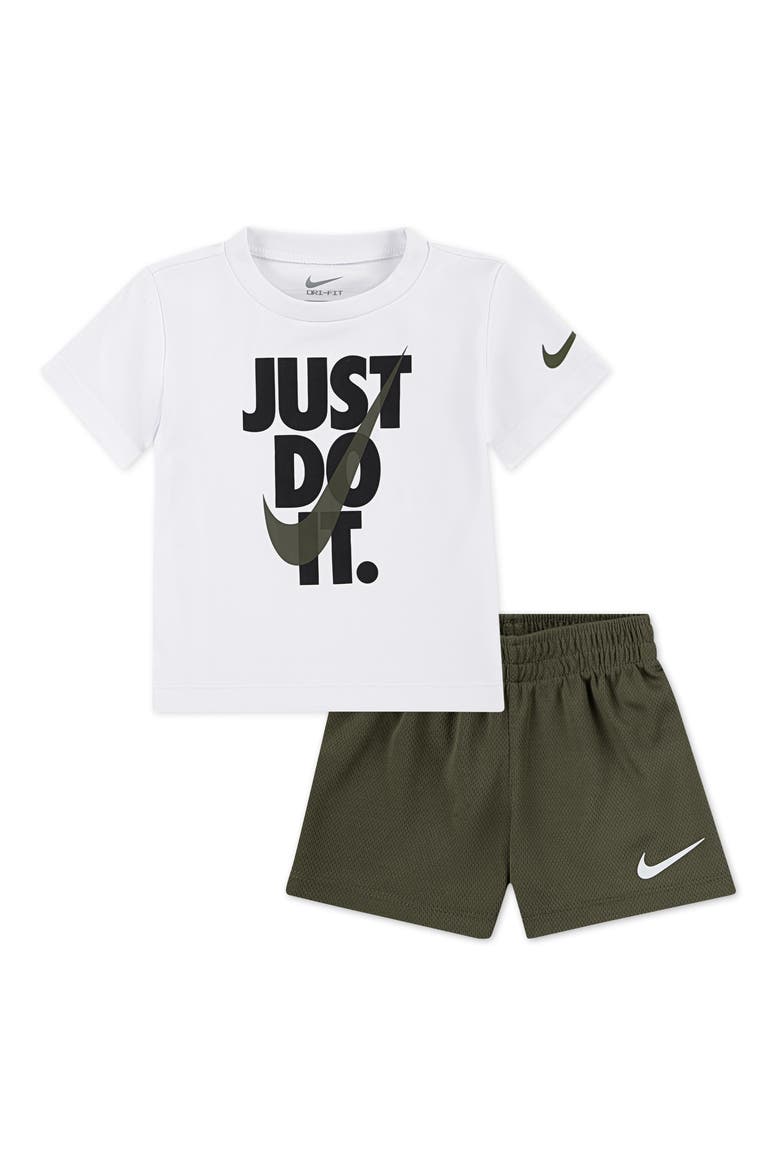 Just Do It Shirt & Shorts Set, Main, color, MEDIUM OLIVE