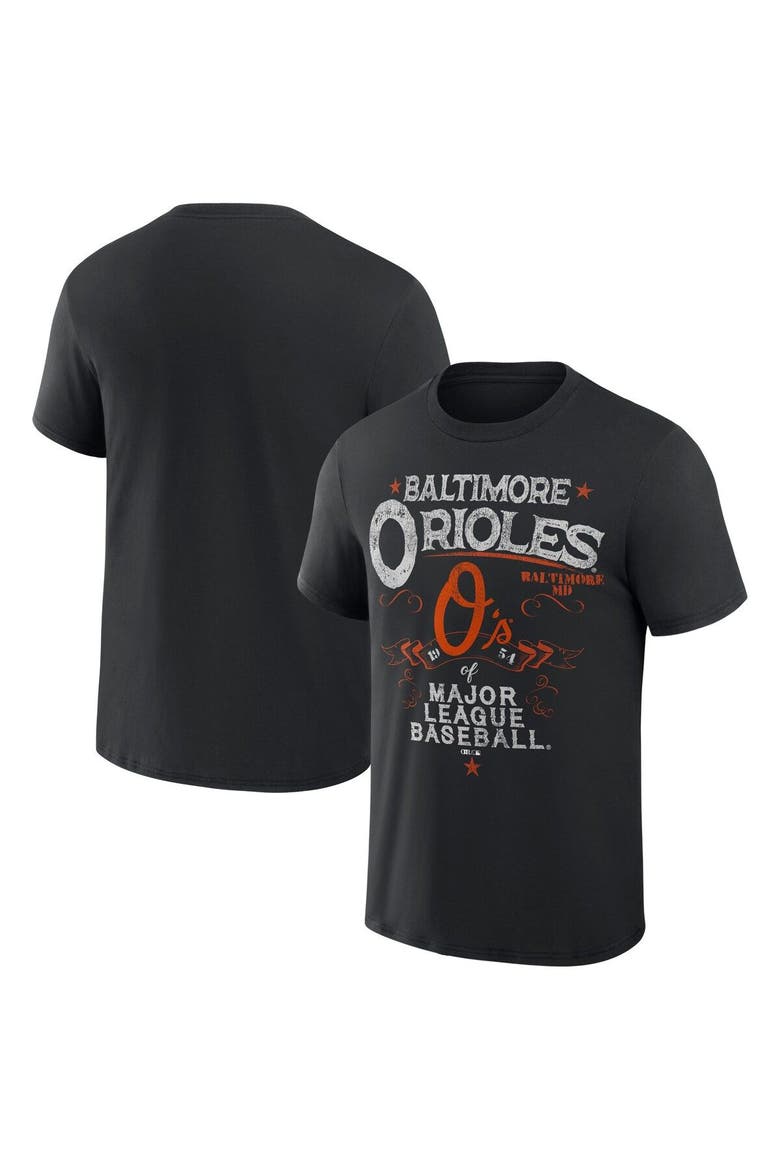 Men's Darius Rucker Collection by Fanatics  Black Baltimore Orioles Beach Splatter T-Shirt, Main, color, Black