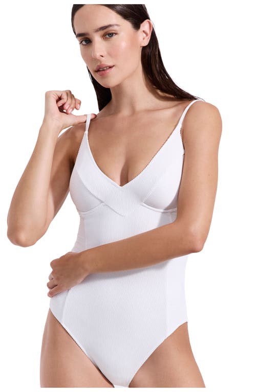 Luma Gottex Emanuelle Textured Underwire One Piece In White
