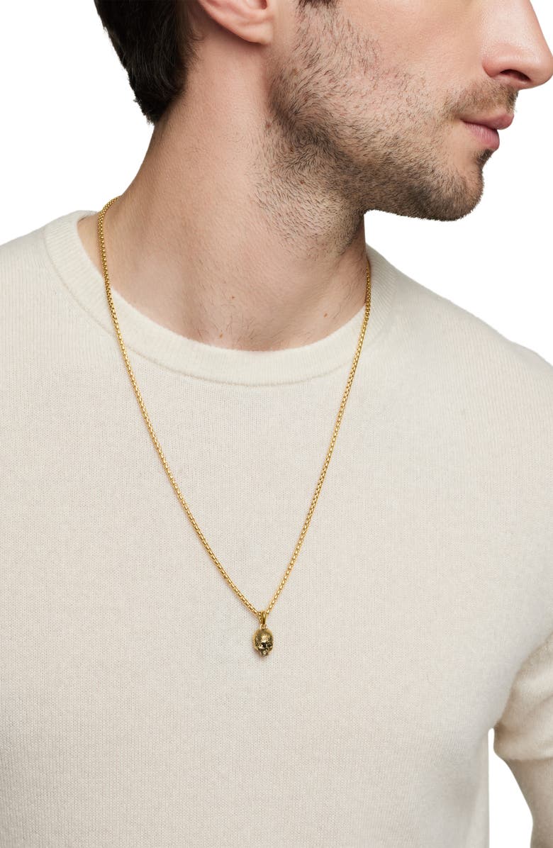 David Yurman Men's Memento Mori 18K Gold Skull Amulet, Alternate, color, Gold