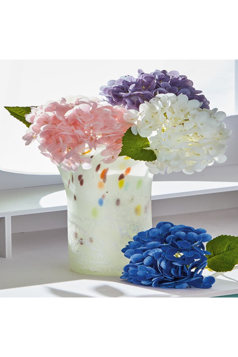 Soft Touch Faux Hydrangea Stem Pink Pink Plastic Spring, Alternate, color, Pink
