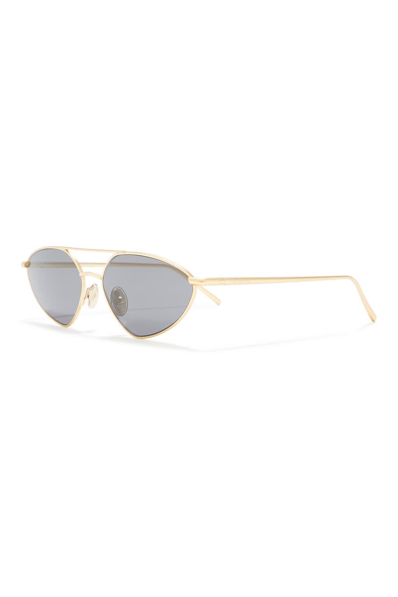 56mm Aviator Sunglasses, Alternate, color, MATTE DEEP GOLD / SMOKE