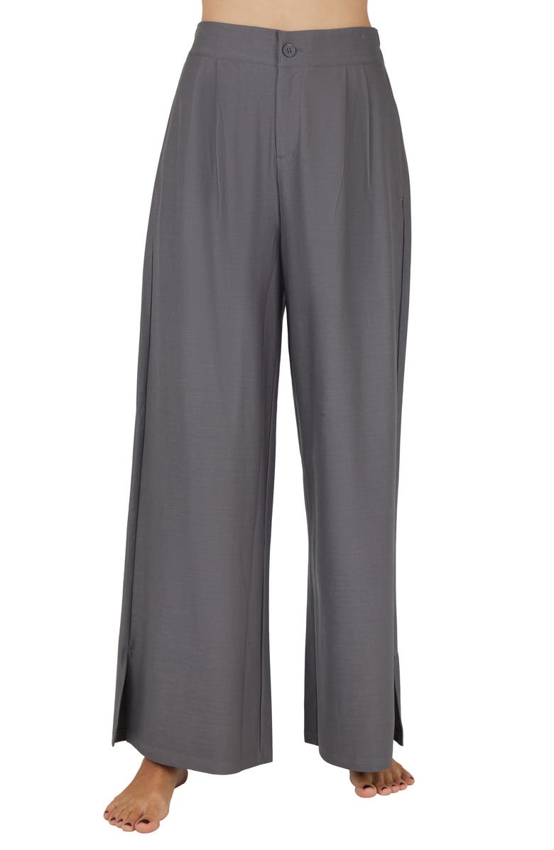 90 DEGREE BY REFLEX Fifth Ave Wide Leg Stretch Pants, Main, color,