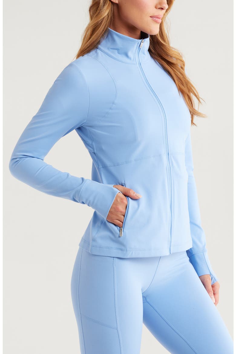 Studio Luxe Performance Jacket, Alternate, color, BLUE AZURINE