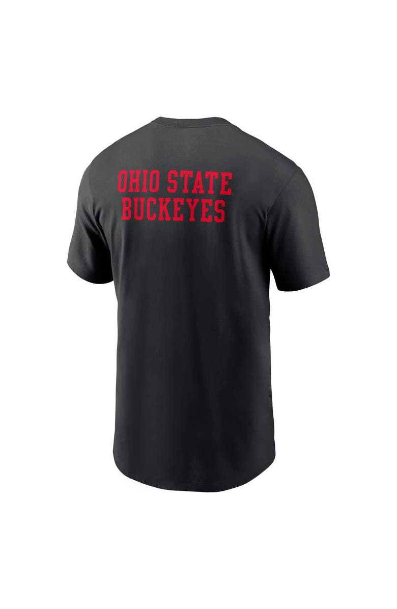 Nike Men's Nike Black Ohio State Buckeyes 2-Hit Stacked T-Shirt, Alternate, color, 