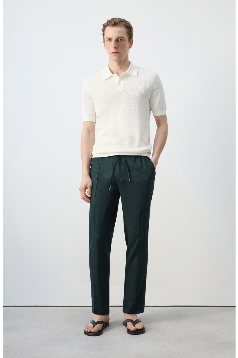 Structured Polo Shirt, Alternate, color, OFF WHITE