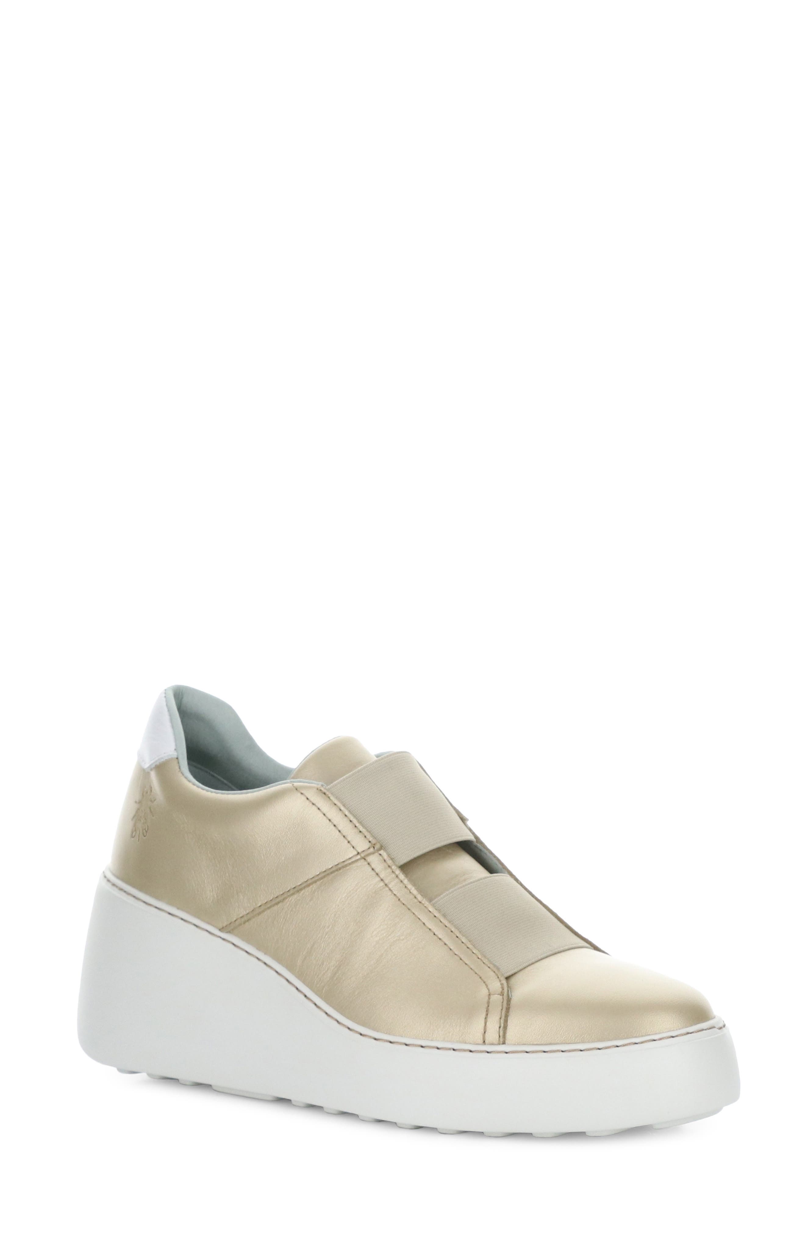 Dito Platform Wedge Sneaker, Main, color, 002 GOLD DUBLIN