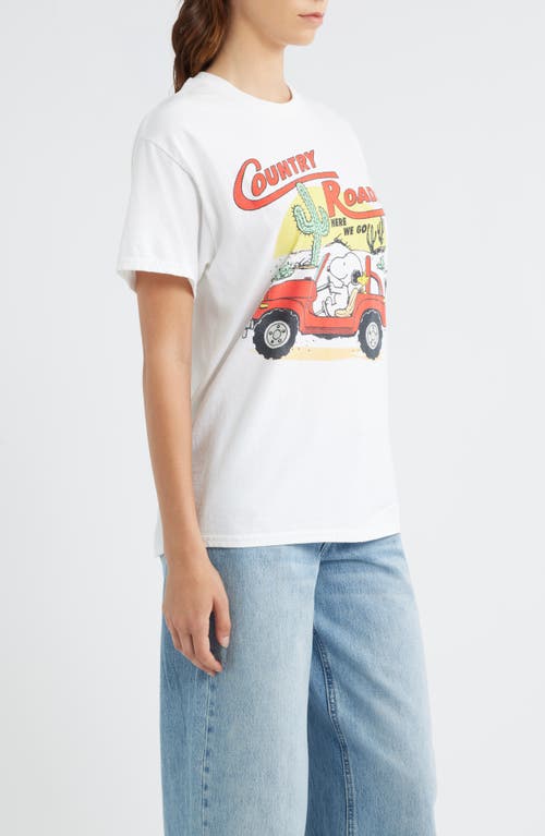 Junk Food Peanuts® Snoopy Cotton Graphic T-shirt In White