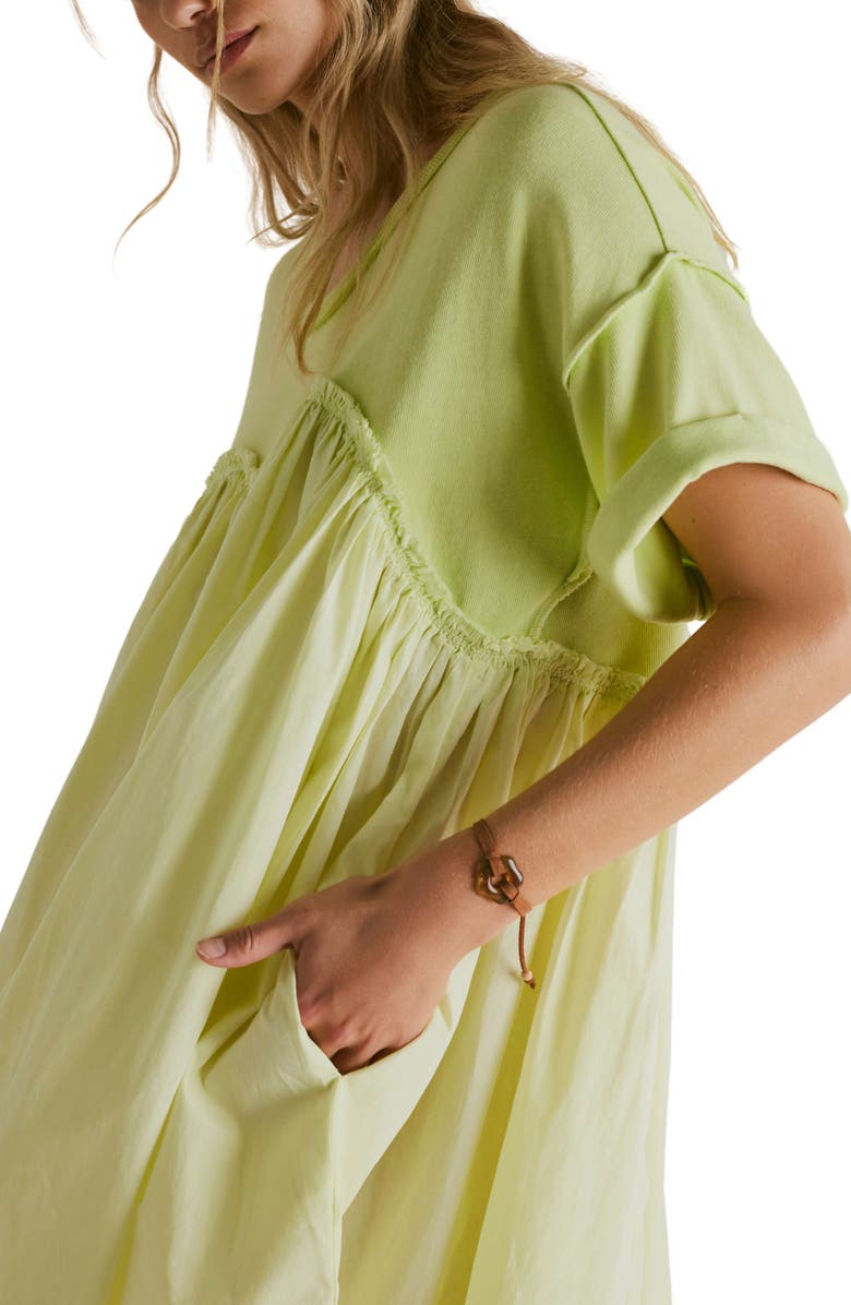 Free People Catalina Mixed Media Minidress, Alternate, color, Lighting Bolt