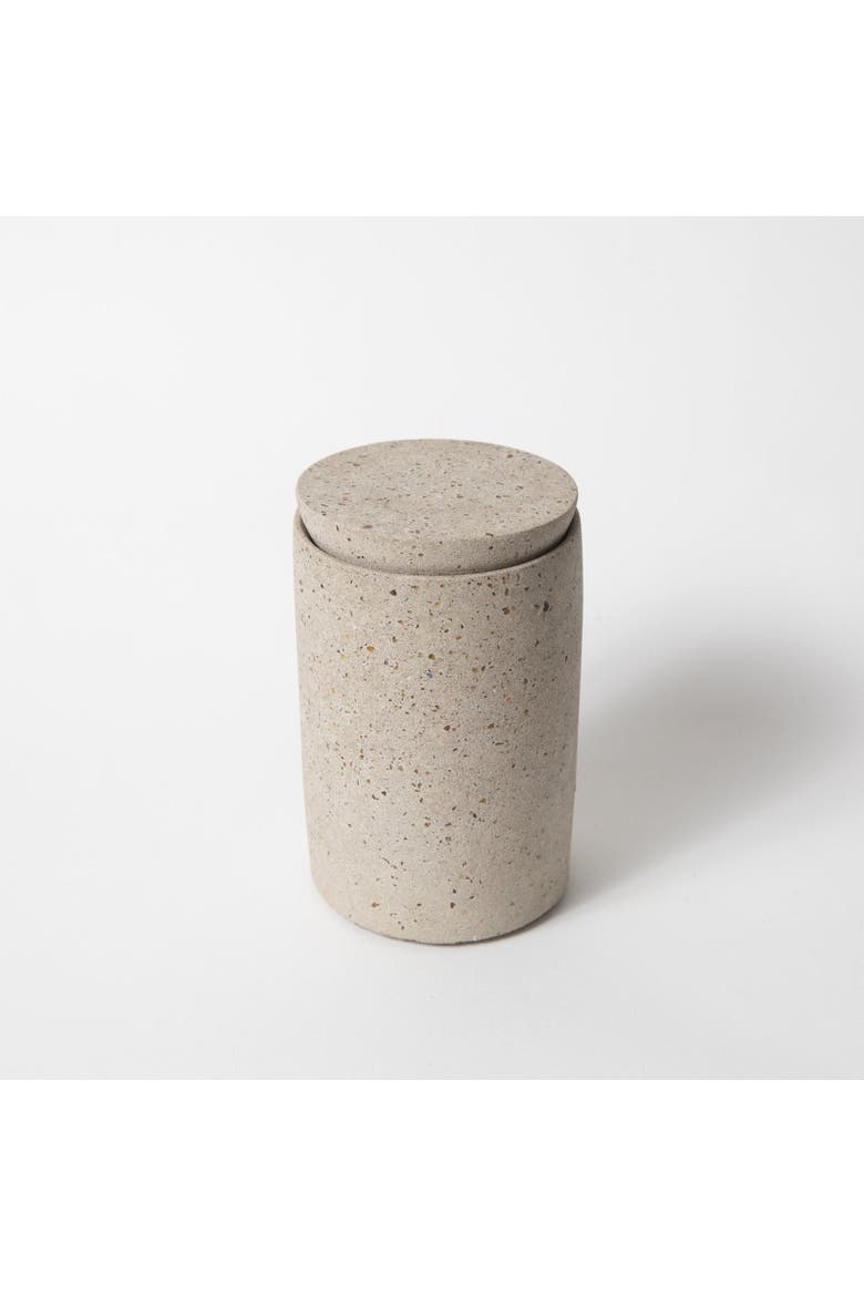 Cotton Swab Holder, Alternate, color, Natural Terrazzo