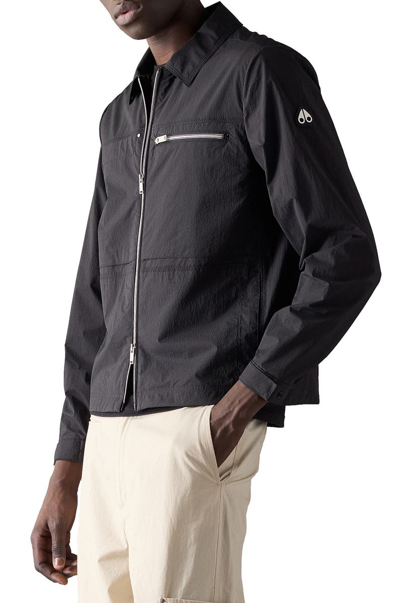 Moose Knuckles Topflight Water Repellent Shirt Jacket, Alternate, color, Black