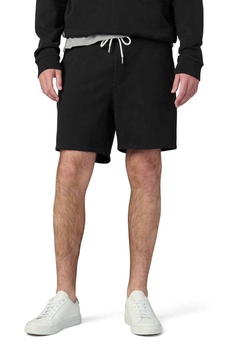Joe's Bespoke Cotton Drawstring Shorts, Main, color, Black