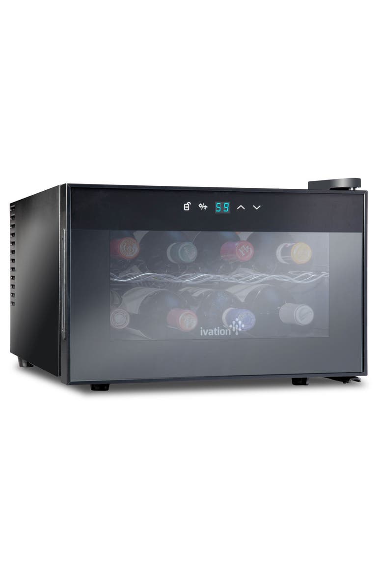 Ivation 8 Bottle Horizontal Thermoelectric Wine Cooler, Main, color, 