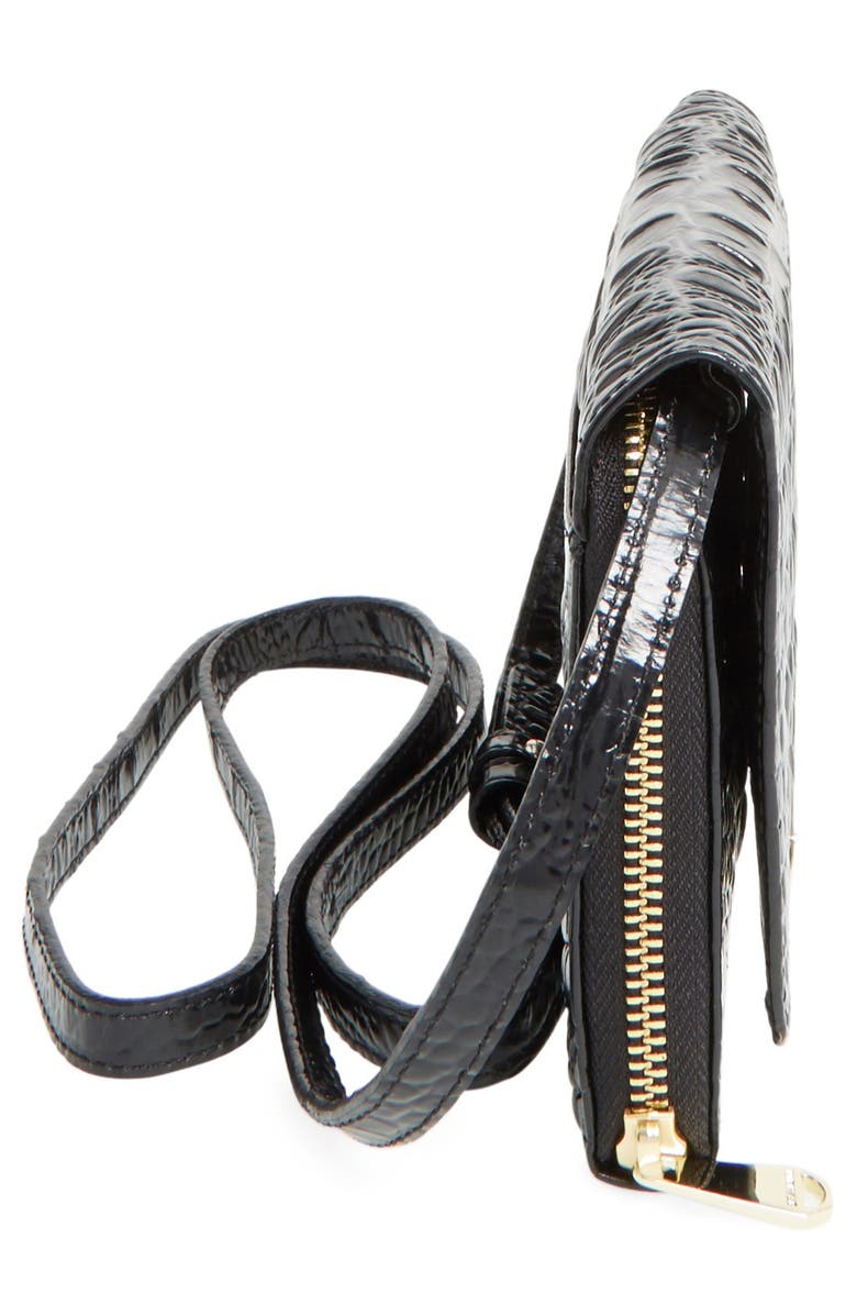 Brahmin 'Michelle' Croc Embossed Leather Crossbody Wallet, Alternate, color, 