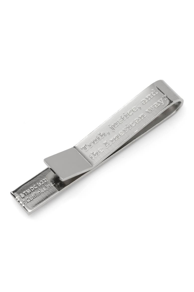 Superman Hidden Message Tie Bar, Alternate, color, SILVER
