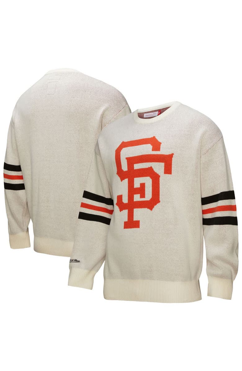 Mitchell & Ness Men's Mitchell & Ness Cream San Francisco Giants Retro Pullover Sweater, Main, color, Cream