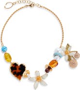 Oscar de la Renta Orange Blossom Charm Necklace