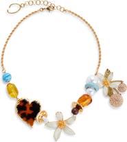 Oscar de la Renta Orange Blossom Charm Necklace