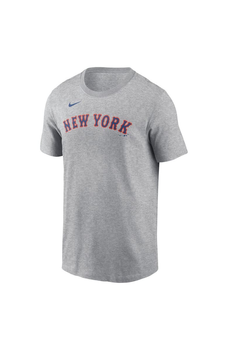 Nike Men's Nike Kodai Senga Heather Gray New York Mets Fuse Name & Number T-Shirt, Alternate, color, Heather Gray