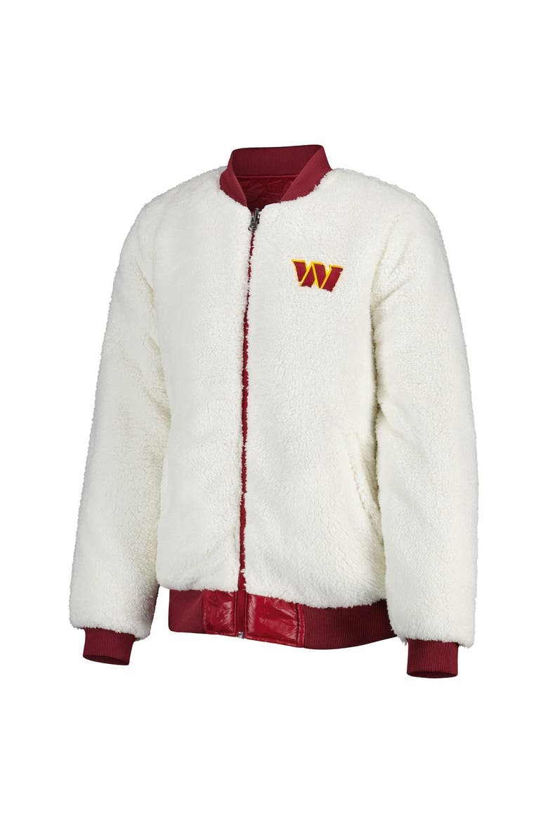 Women's G-III 4Her by Carl Banks Oatmeal/Burgundy Washington Commanders Switchback Reversible Full-Zip Jacket, Alternate, color, Oatmeal