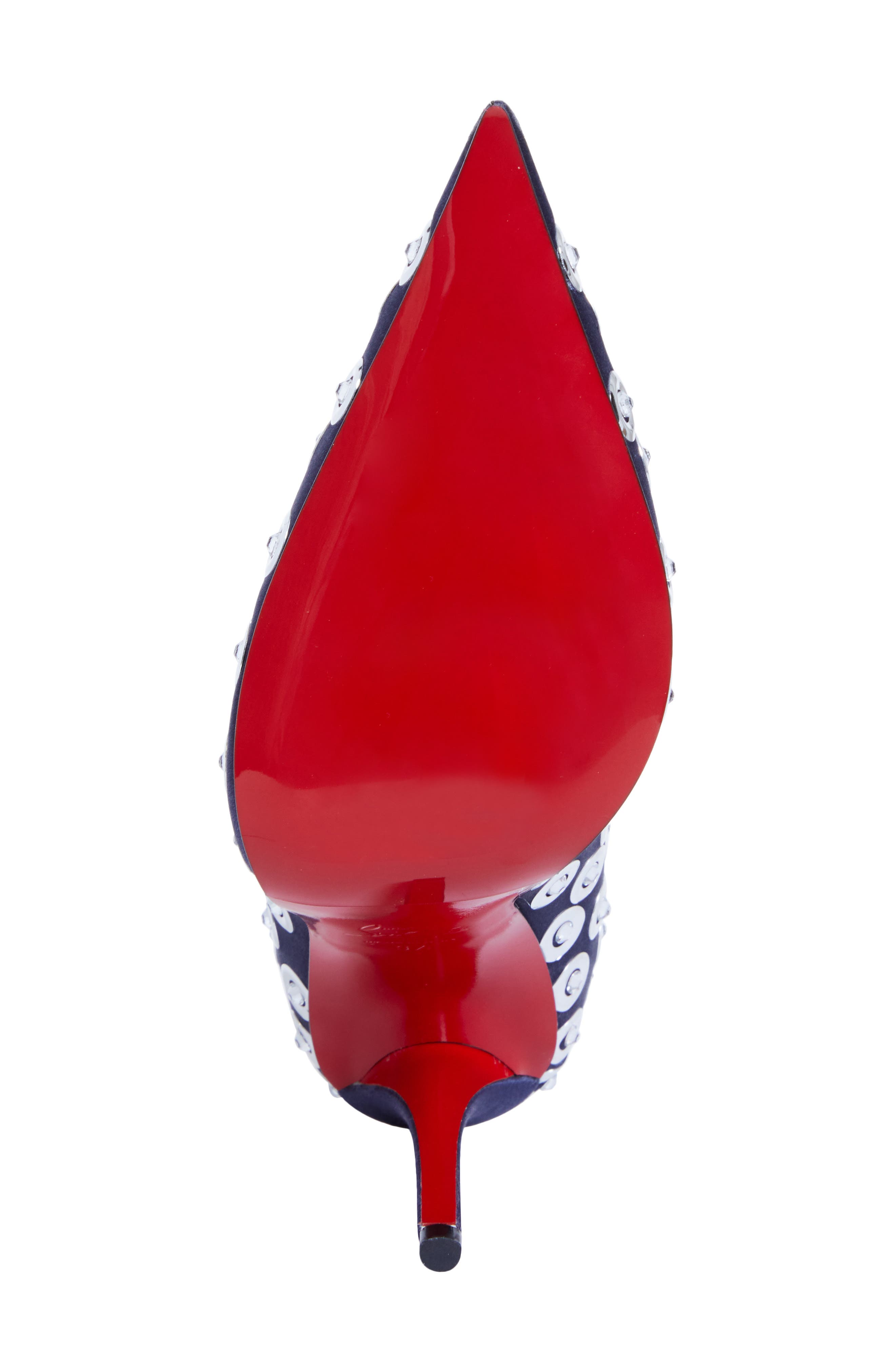 Christian Louboutin Miss Z Boum Boum Mirror Pump, Alternate, color, Zaffiro/ Sv-Cry/ Lin