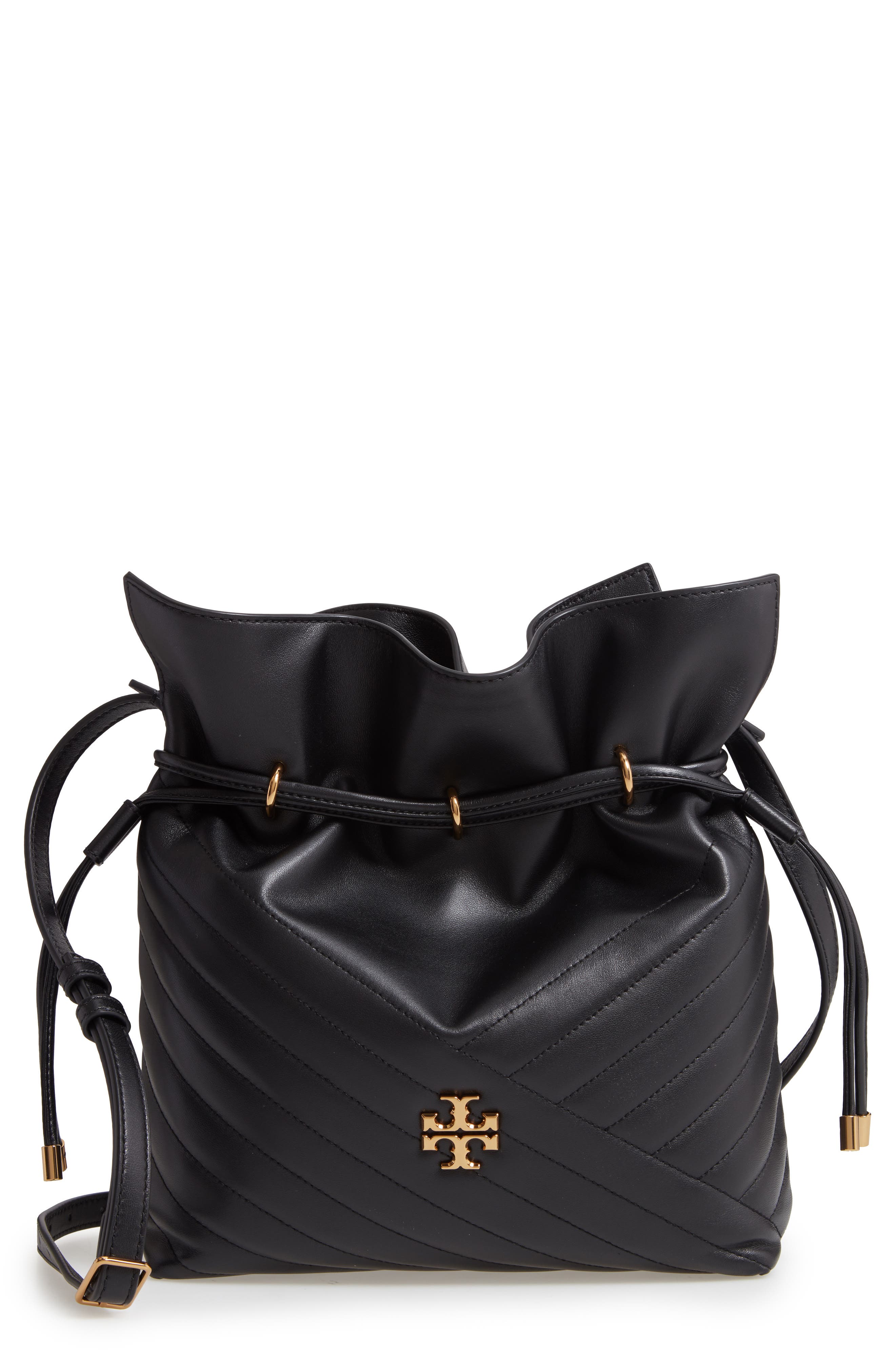 Tory Burch Kira Chevron Quilted Leather Bucket Bag, Main, color, 