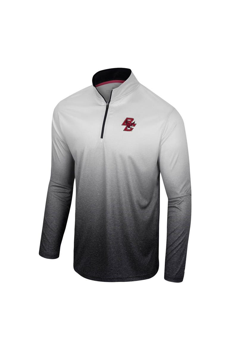 Men's Colosseum White/Black Boston College Eagles Laws of Physics Quarter-Zip Windshirt, Alternate, color, White