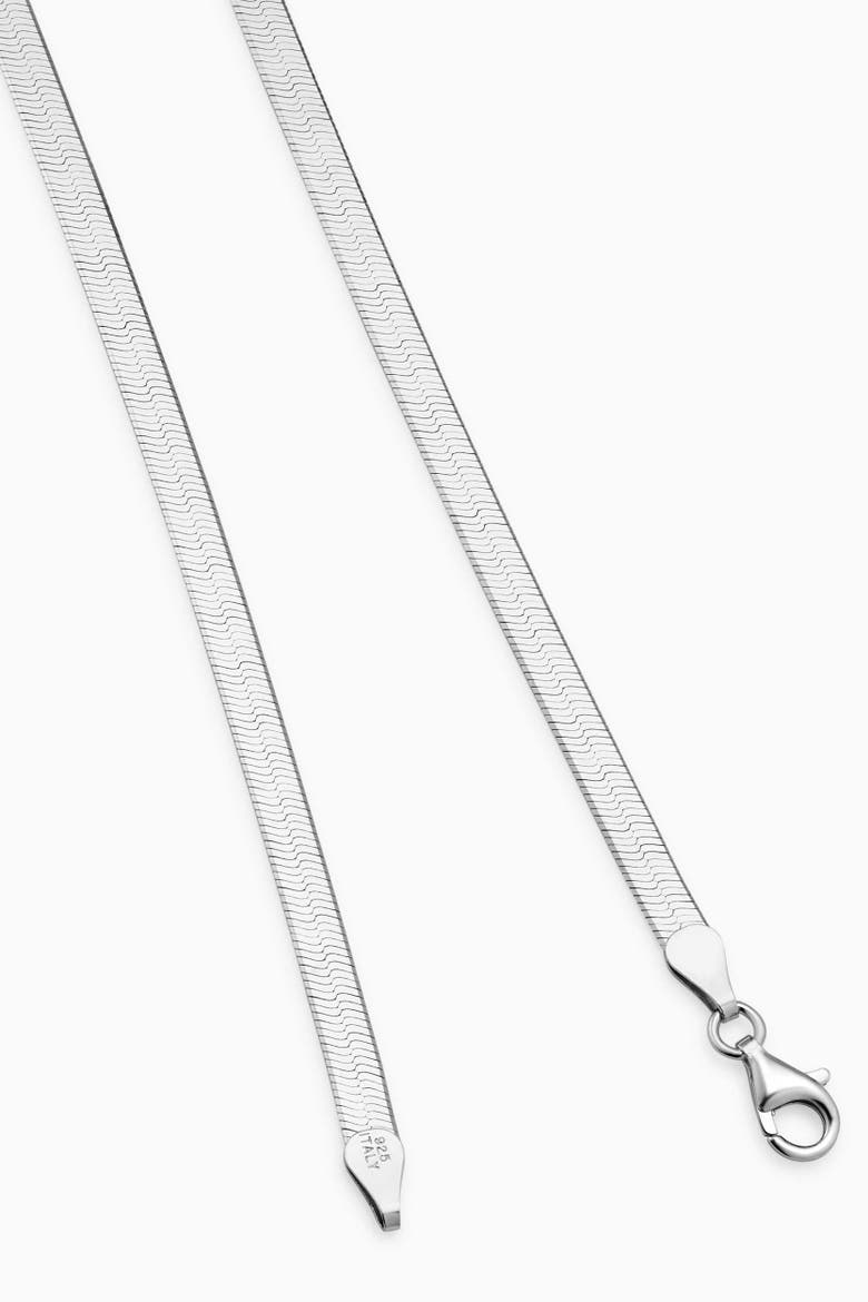 Mirage Herringbone Necklace in Sterling Silver, Alternate, color, Silver
