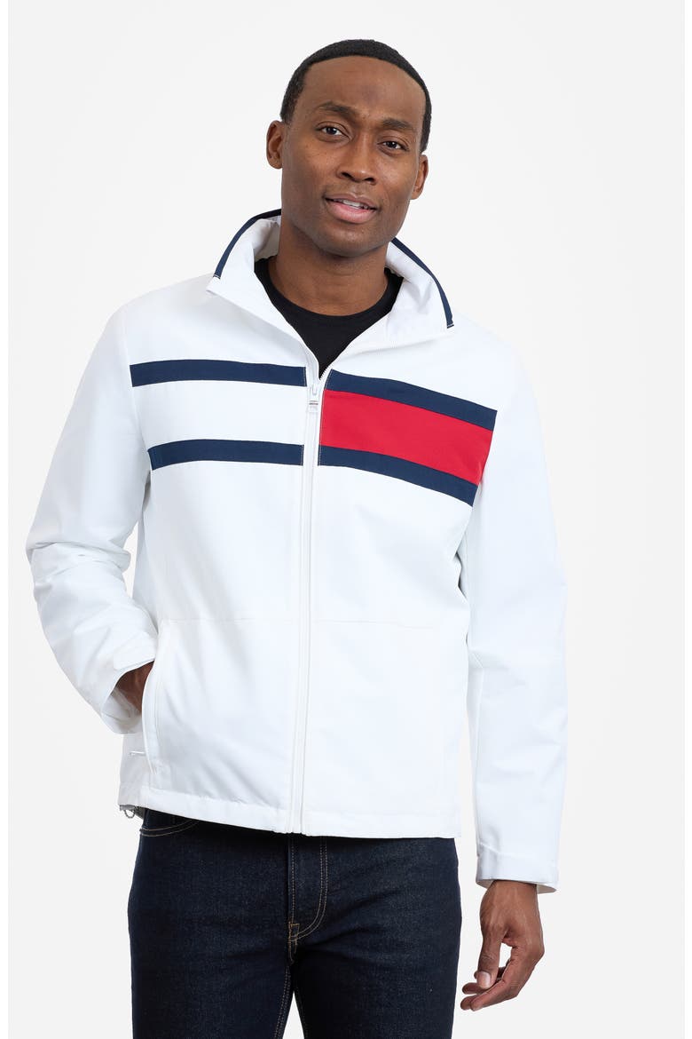 Flag Softshell Zip Jacket, Alternate, color, WHITE