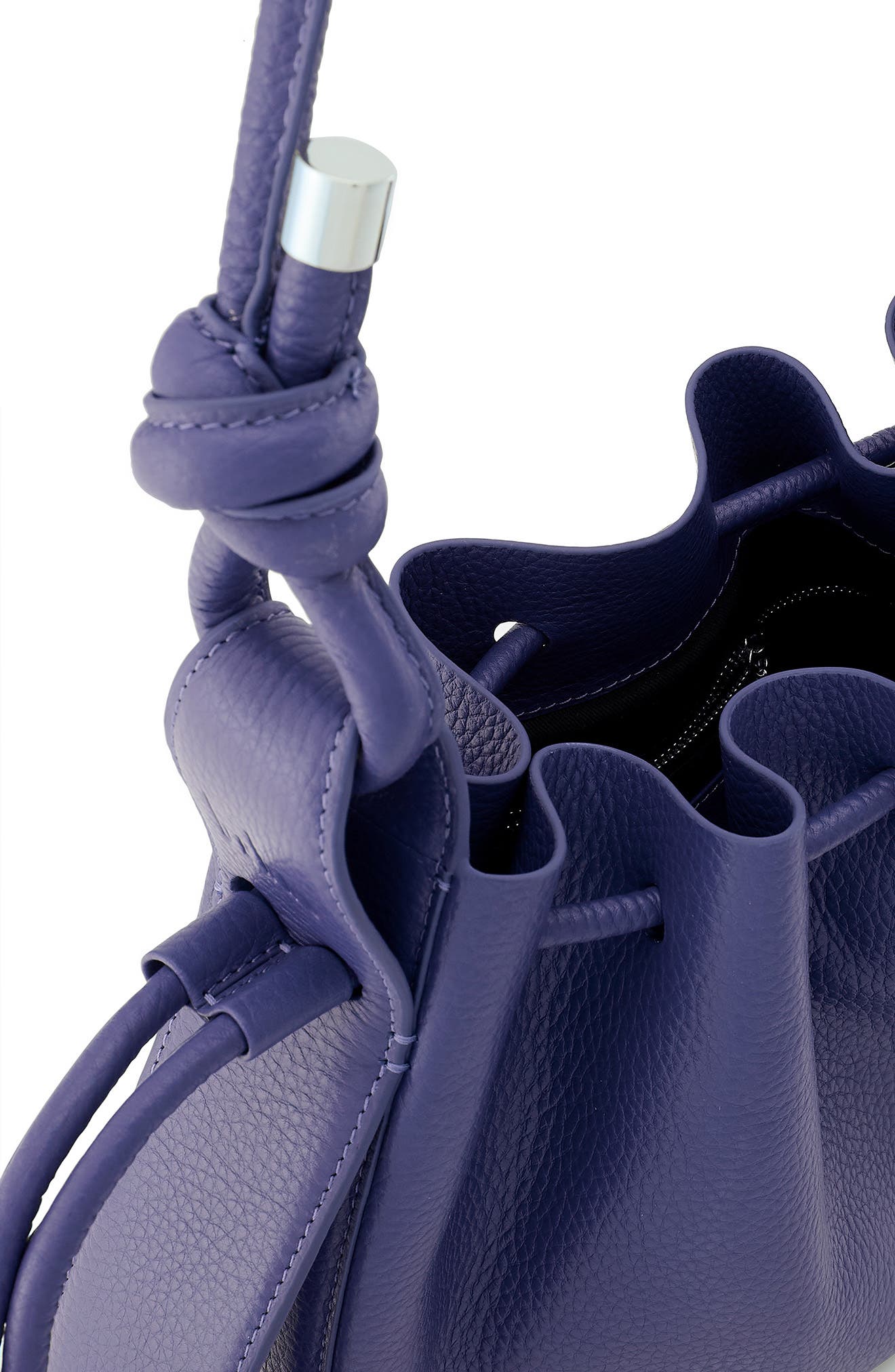 Medium Ina Pebble Leather Shoulder Bag, Alternate, color, INDIGO
