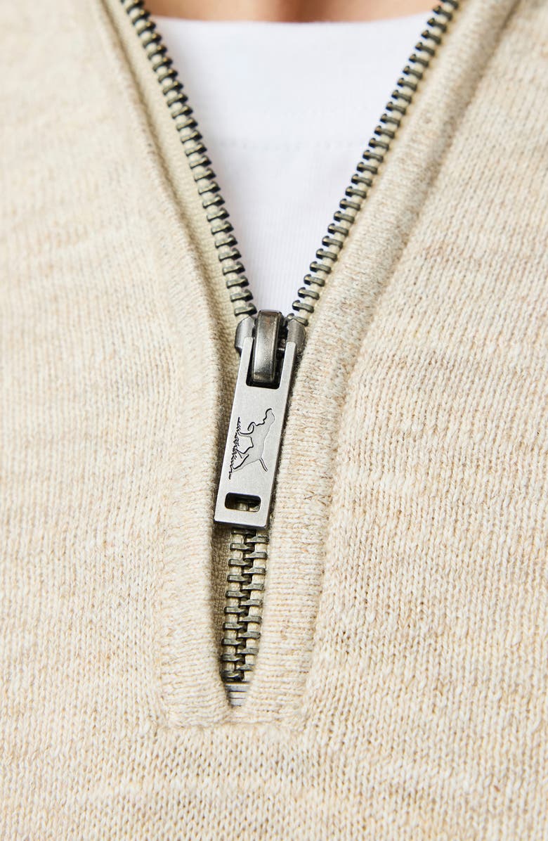 Rodd & Gunn Fortrose Cotton Quarter Zip Sweater, Alternate, color, Straw