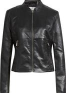 Via Spiga Front Zip Faux Leather Jacket
