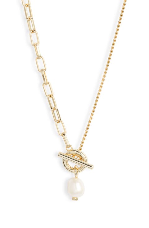 Leighton Cultured Freshwater Pearl Toggle Necklace