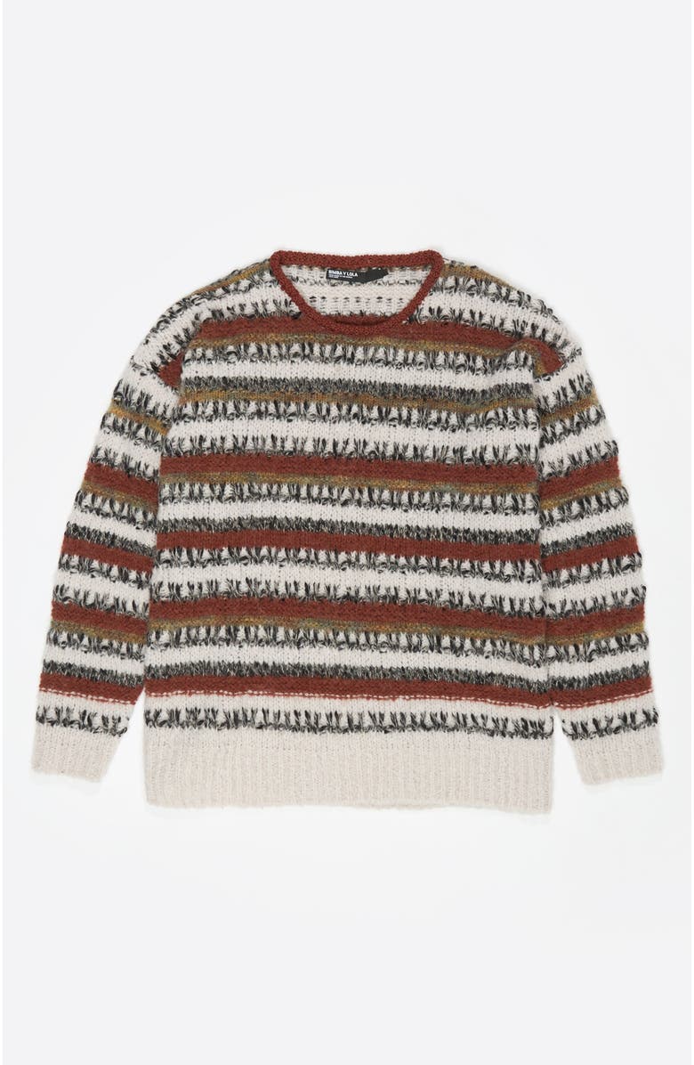 Bimba y Lola Oversize Multistripe Sweater, Alternate, color, Sand