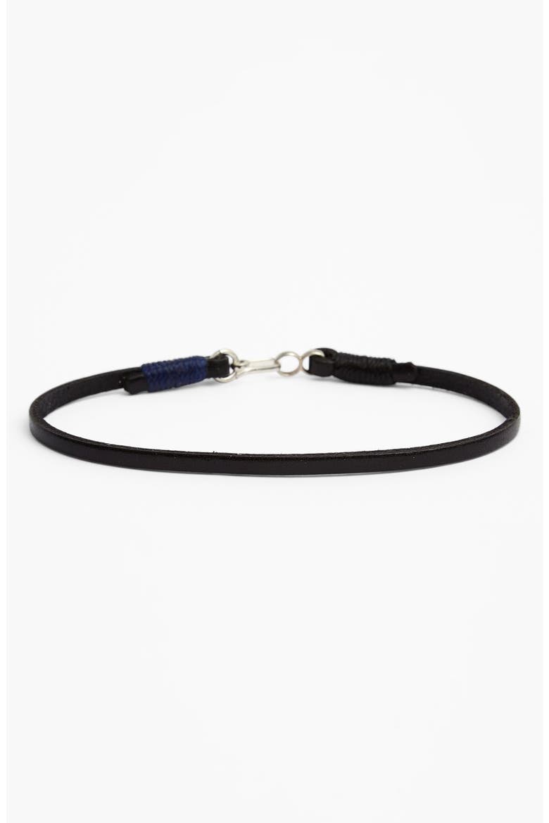 'The Easy' Leather Bracelet, Main, color, BLACK