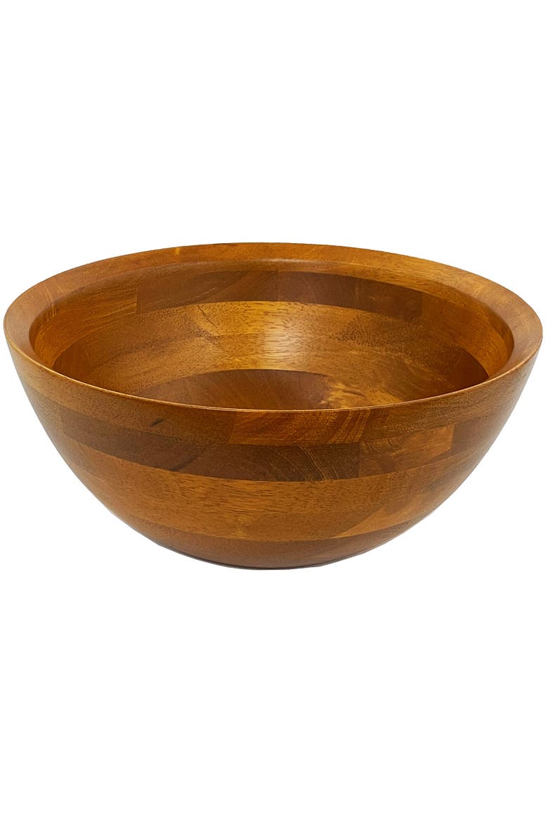 Rubberwood Conical Bowl, Large 5-Inch x 14-Inch Diameter, Main, color, Brown