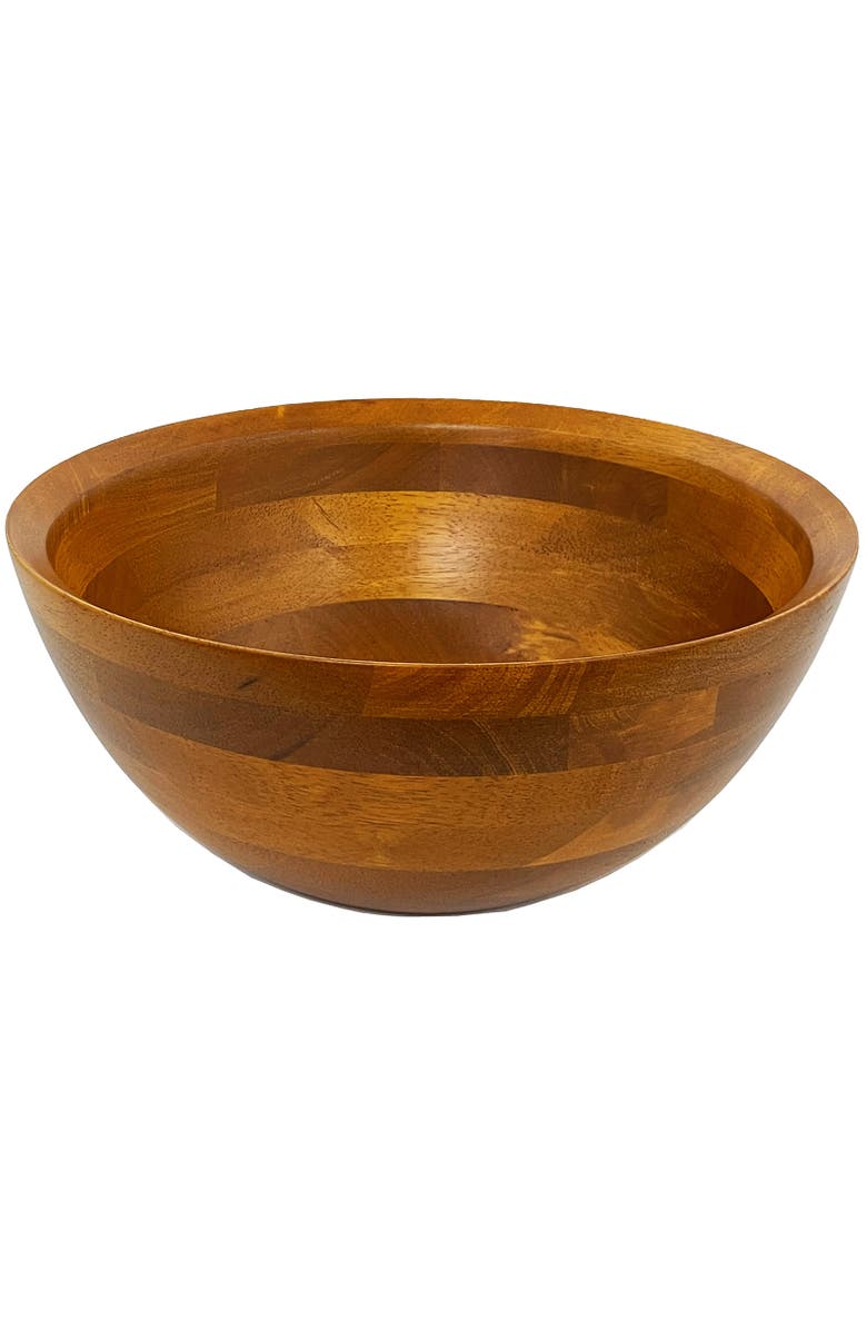 FRIELING Rubberwood Conical Bowl, Large 5-Inch x 14-Inch Diameter, Main, color, Brown