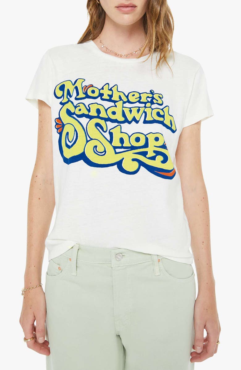 MOTHER The Boxy Goodie Goodie Focus Graphic T-Shirt, Main, color, Sandwich Shop