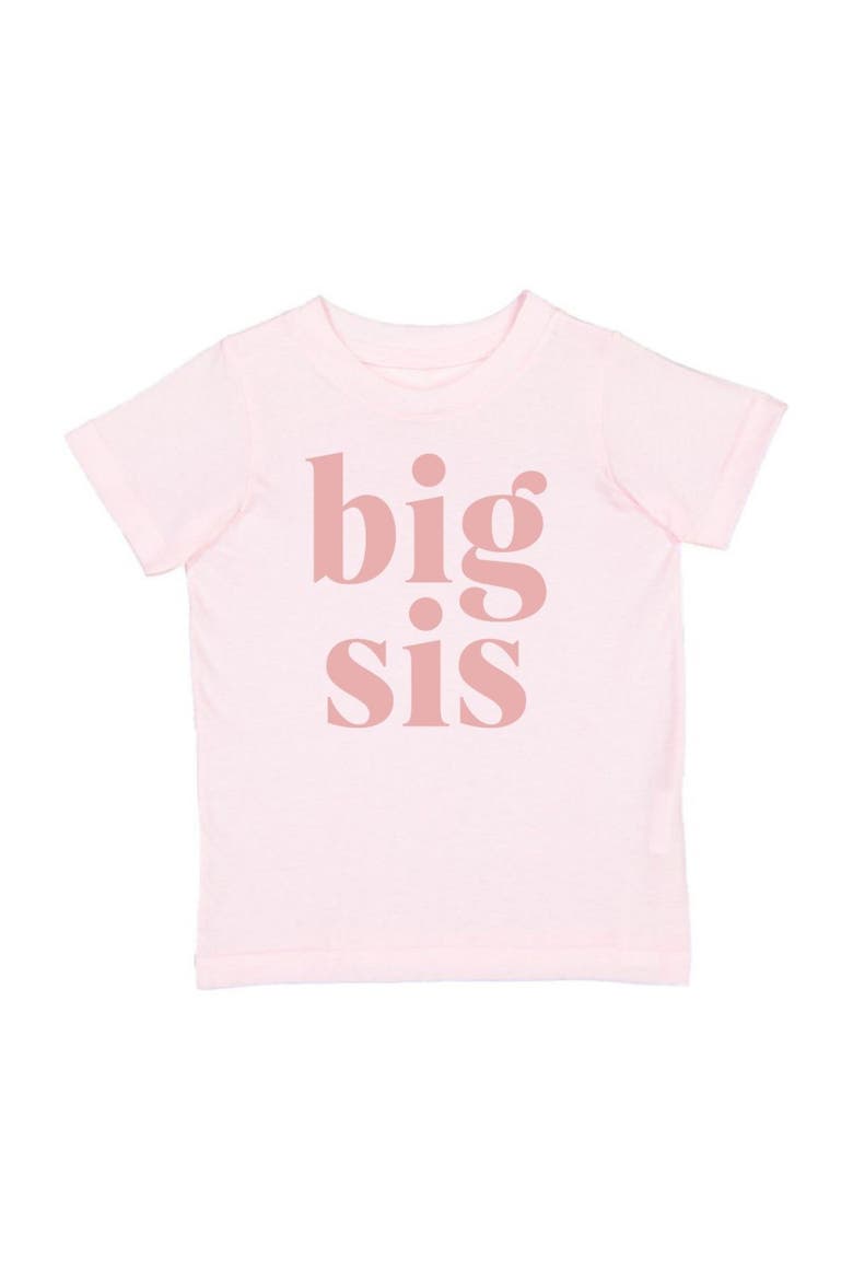 Big Sis Short Sleeve T-Shirt, Main, color, Ballet Pink