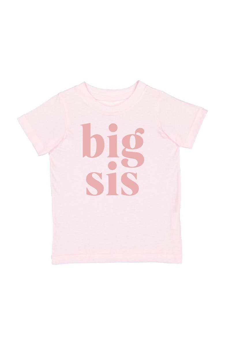 Sweet Wink Big Sis Short Sleeve T-Shirt, Main, color, Ballet Pink