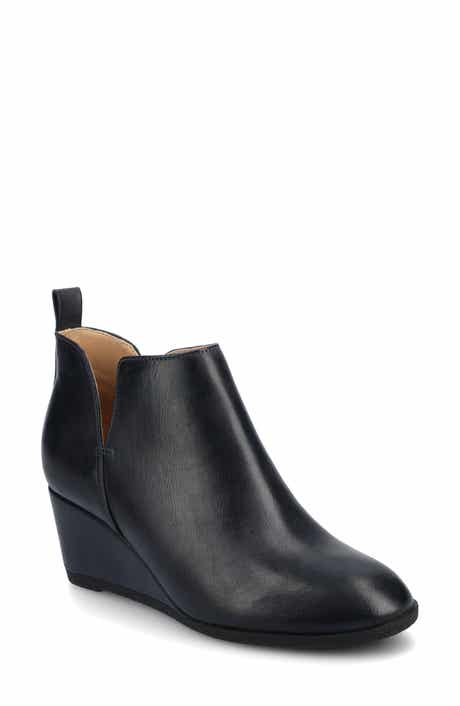 Journee Collection Mylee Perforated Wedge Bootie