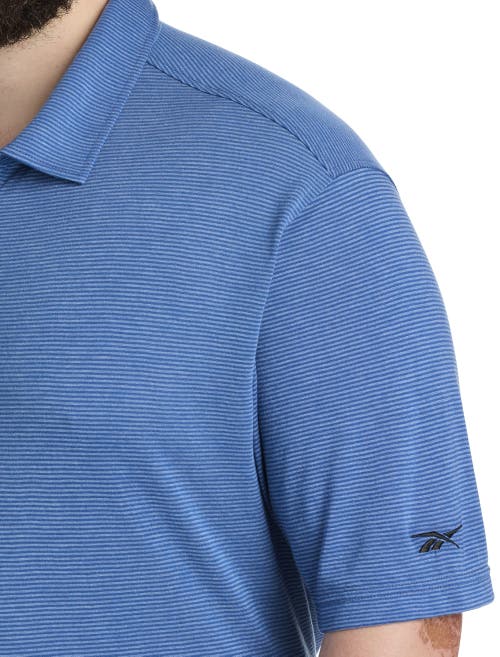 Reebok Big & Tall Performance Classic Stripe Polo Shirt In Twilight Blue