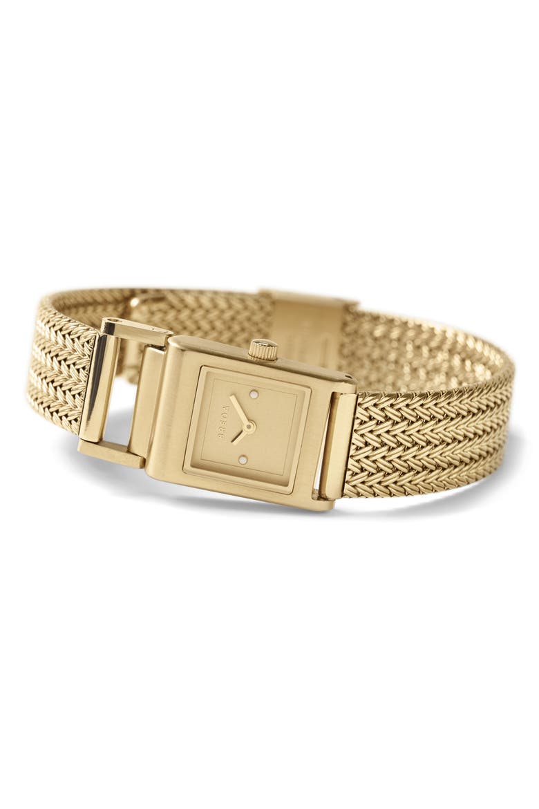 Revel Mesh Strap Watch, 18mm, Alternate, color, GOLD