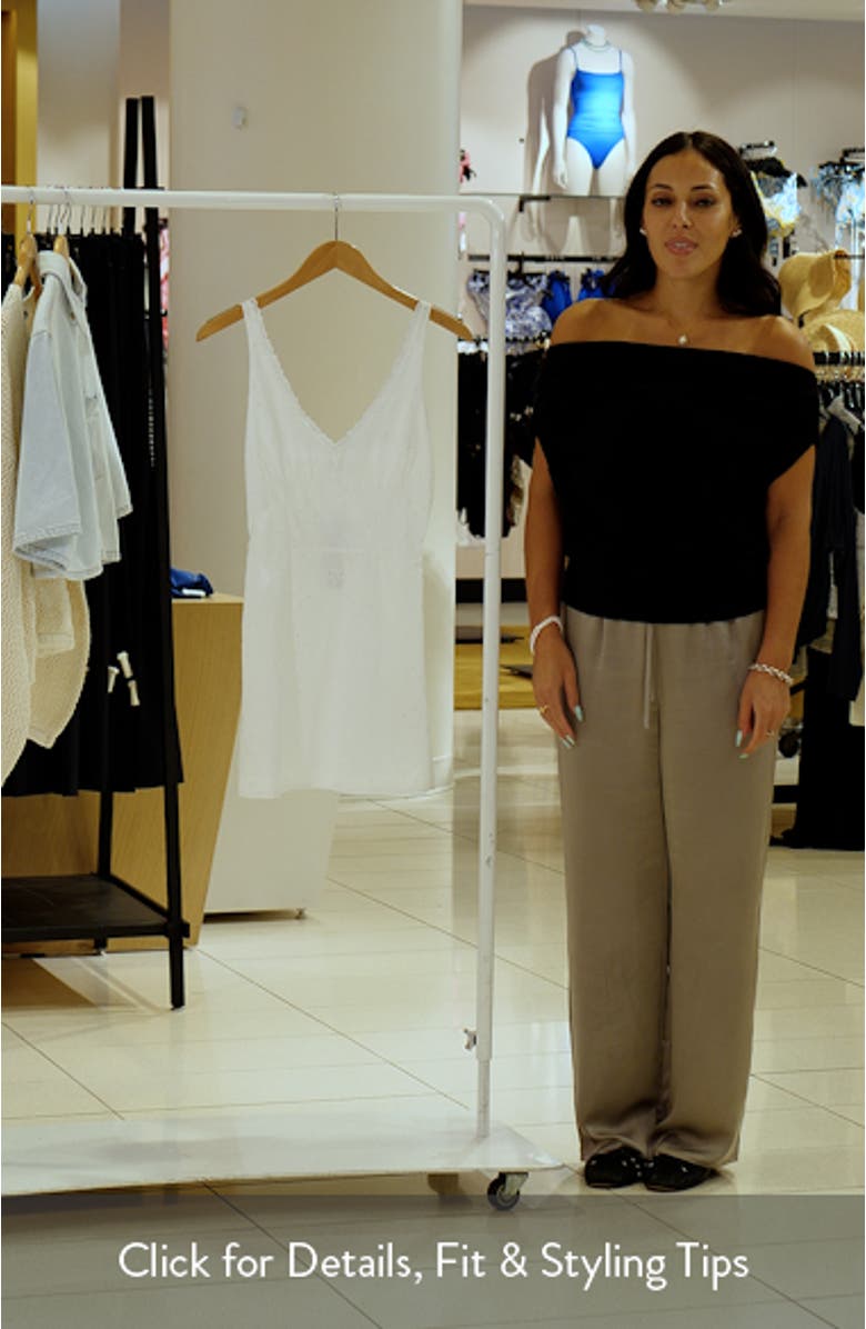 Eyelet Embroidered Cotton Mini Sundress, sales video thumbnail