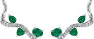 Hueb Mirage Emerald & Diamond Ear Crawlers