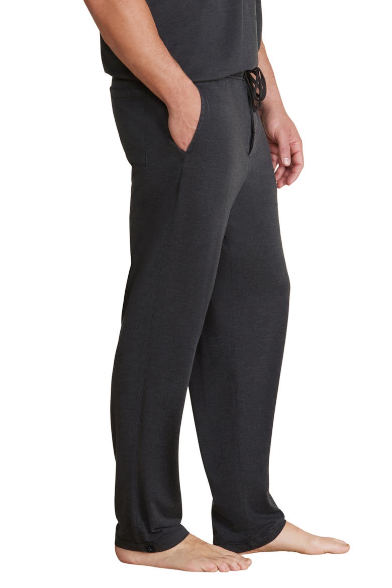 Malibu Collection® Pigment Wash Lounge Pants, Alternate, color, BLACK