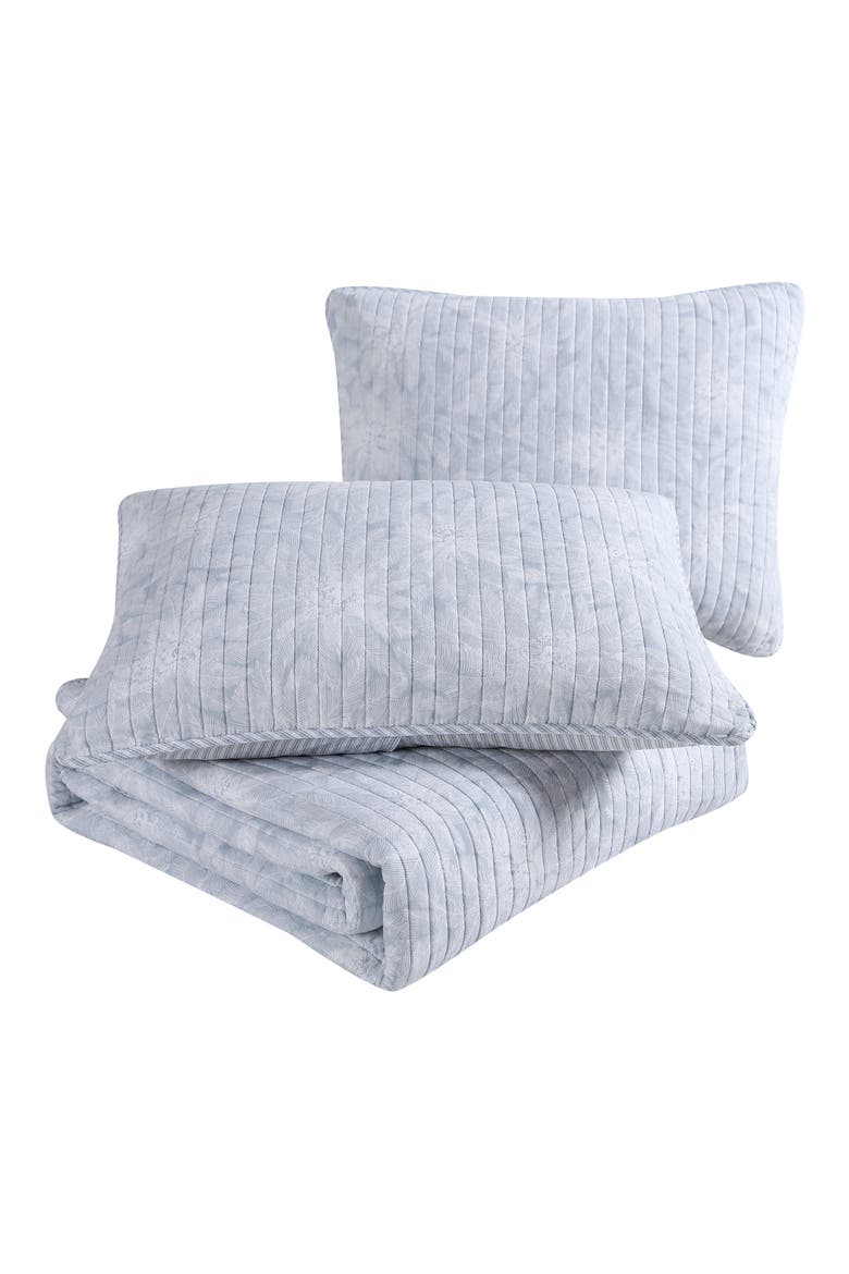 Makena Cotton Quilt & Sham Set, Main, color, BLUE CANAL
