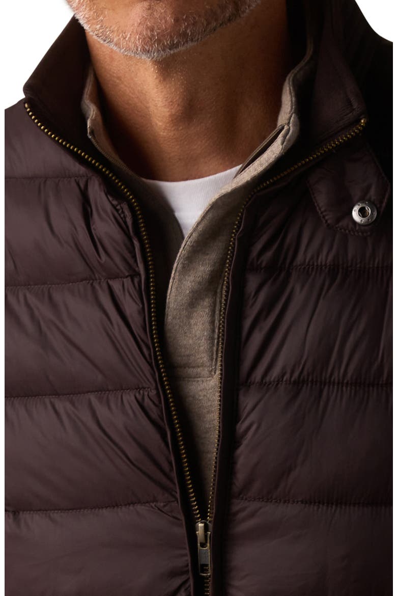 Sportivo Nylon Puffer Vest, Alternate, color, DARK BROWN